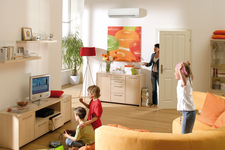 family enjoying a warm game room